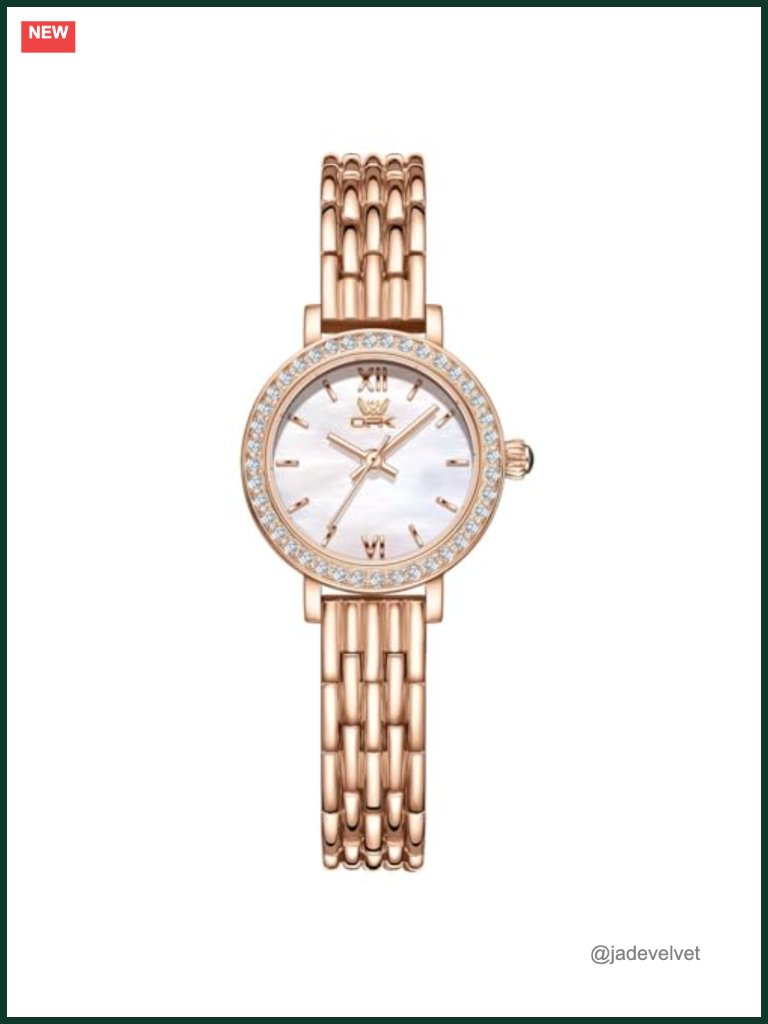 Luxury Womens Diamond Bracelet Watch Waterproof Mother Of Pearl Dial